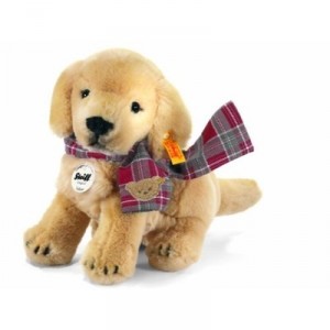 Steiff Golden Retriever puppy Yellow diamonds with scarf