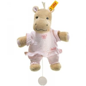 Steiff Hippo Mockyli with music box, pink