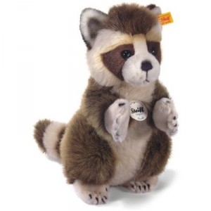 Steiff Knuffi raccoon, brown salt and pepper, 26 cm