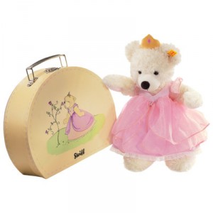 Lotte Teddy Bear Princess and her suitcase Steiff, white, 28 cm