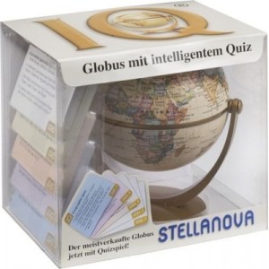 Mini-globe Stellanova Tournante Pivotant globe 881044 avec IQ-Quiz, Antique Design