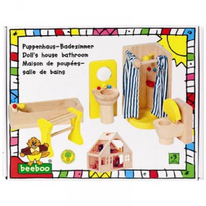 The Toy Company Beeboo - wood Dollhouse - Bathroom (Beeboo, Dolls and their houses)