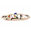 The Toy Company BEEBOO - train en bois - 77 pieces