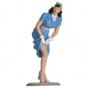 Motorhead Miniatures - 341 - Figurine de Collection - Pin-Up Trixie - Bleu - Echelle 1/18