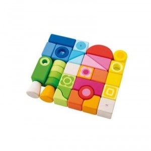 Trudi Sevi - 82221 - Wooden Toy - Set Cubes - Arc-en-ciel