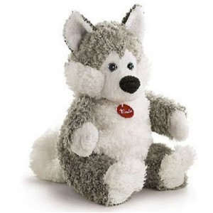 TRUDI - Peluche Chien Husky - 27 cm