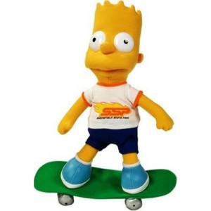 Cinémaniak - United Labels - Plush - Bart Simpson Skateboard - 30 Inches