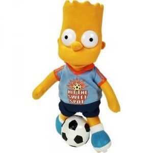 Cinémaniak - United Labels - Peluche - Simpson Bart Soccer - 30 Cm