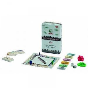 University Games - 08852 - Travel Set - Anti-Monopoly travel version (metal box)