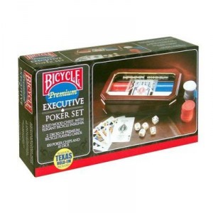 US, Playing Card Company Bicycle Wooden Executive Poker Set