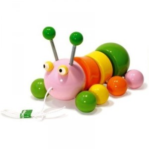 Vilac - 1812 - Toys pull Wood - Baby caterpillar (Vilac)