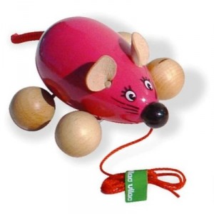 Vilac - 2050 - Toys Wooden pull - Lisa mice assorted colors (Vilac)