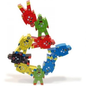 Vilac - 2171 - Wooden Toys - Stacking Robots