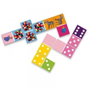 Vilac - 5909 - Elmer - Elmer reversible giant Dominos