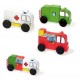 Vilac - 6170 - Jouets Bois - 3 Drôles Camions Aimantés