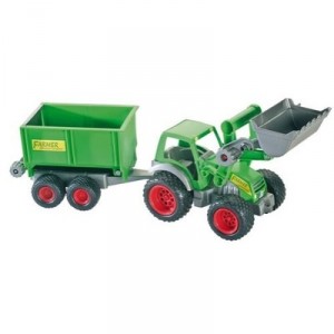 Wader Quality Toys Wader - 39232 - backhoe and trailer - 56 cm (Germany Import)