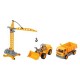 Wader Quality Toys WADER Set de 3 véhicules de construction, jaune/argent