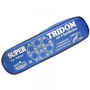 Super Weico Tridom - 99016 - Dominos - 4 banks of game pieces 76 in a case resistant zip - Language: a. ..