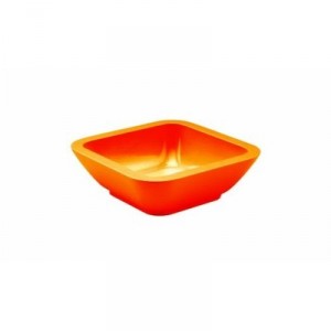 Zak Designs - 0550- 0361E - Coupelle carrée - 9cm - Orange - Seaside - mélamine