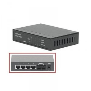 Konektikpc Convertisseur fibre optique + Switch 10/100 - 4 x RJ45 (3548383119348)